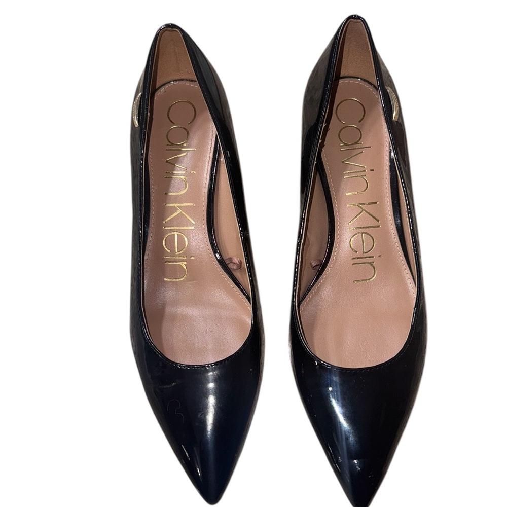 Calvin Klein Black Patent Leather Heels
